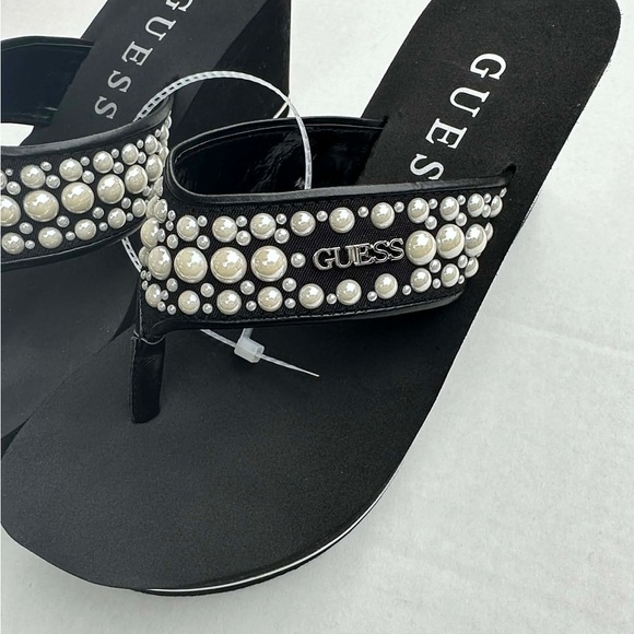 Guess Women's Silus Embellished Platform Wedge Sandals - Picture 5 of 7